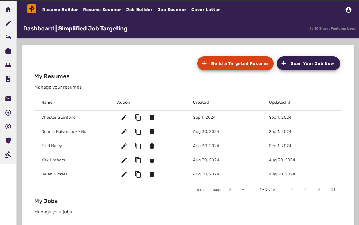 resume optimization dashboard image